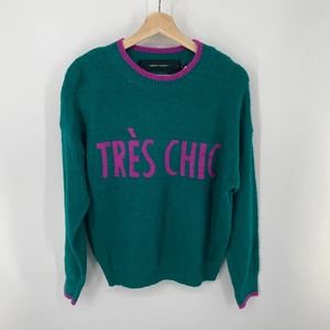 Code x Mode Tres Chic Green Crewneck Sweater Mediu